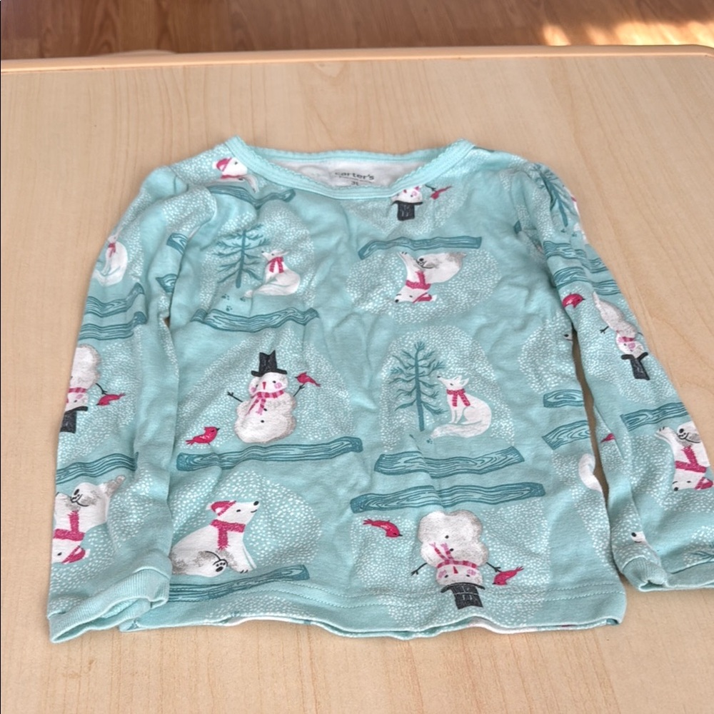Snowman Print kids pajamas